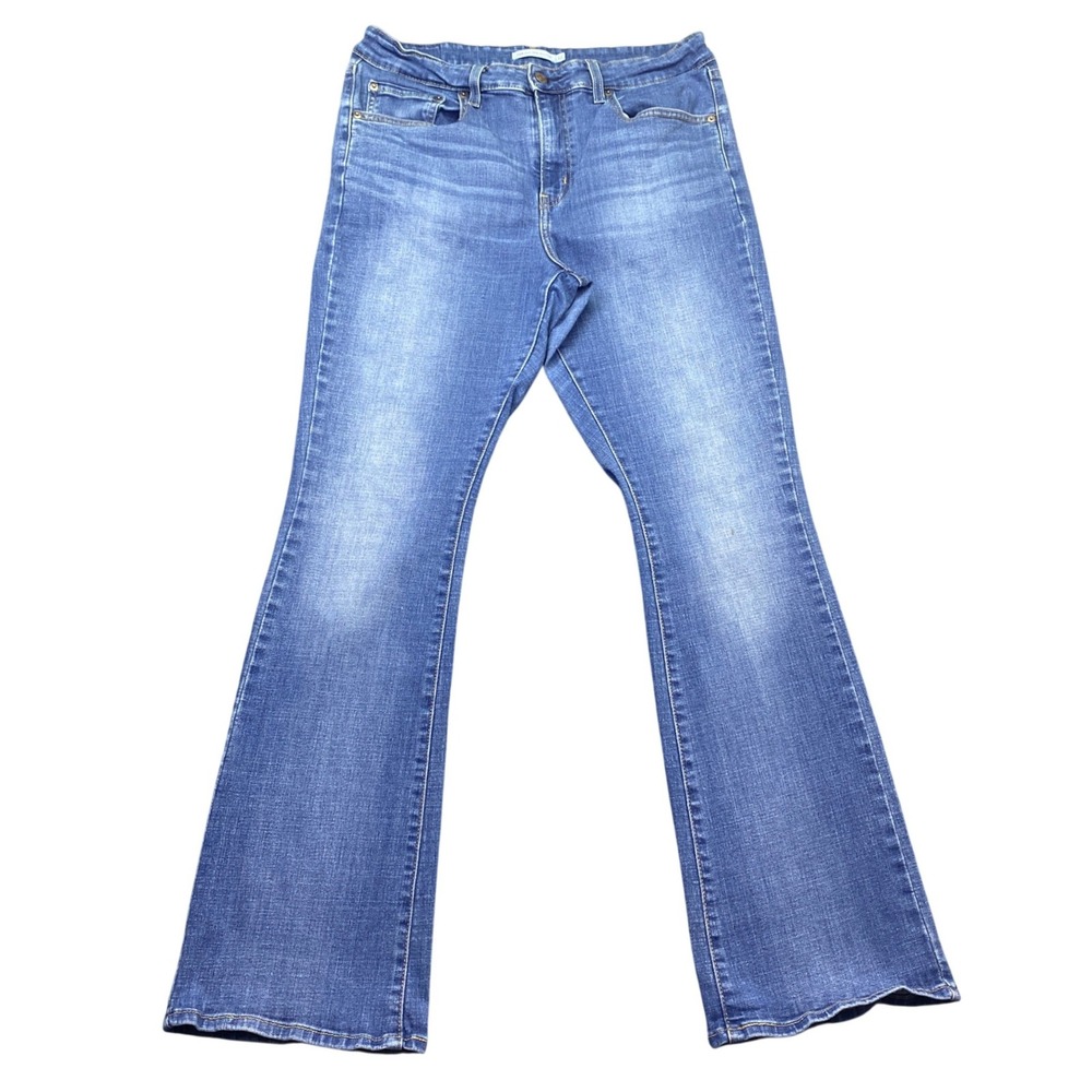 Levis 725 High Rise Bootcut Jeans Medium Wash Blue Size 32 Western Grunge